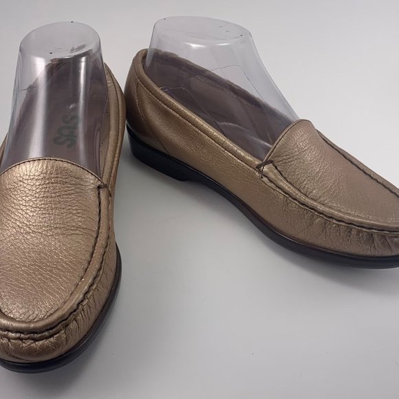 SAS Simplify Lusso/Gold Moc Loafer Slip-on Shoes (B5123911) Women's Size 7 (M) - Picture 2 of 9
